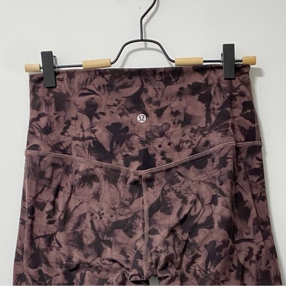 Lululemon Align Pant Mini Dusk Floral Antique Bark Black Size 8 - Picture 8 of 12